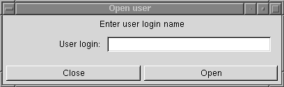 Open user window 